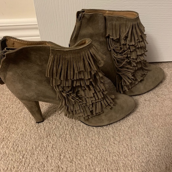 Banana Republic suede fringe booties. - Picture 2 of 8